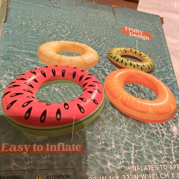 Sloosh 3 pack fruit pool floats - Picture 2 of 6